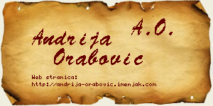 Andrija Orabović vizit kartica
